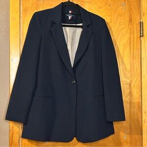 Tommy Hilfiger Black Blazer Professional Suit Jacket